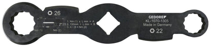 KL-1070-1305 - Llave de doble extremo, 22/26 mm (waf) - Ferrotecnia