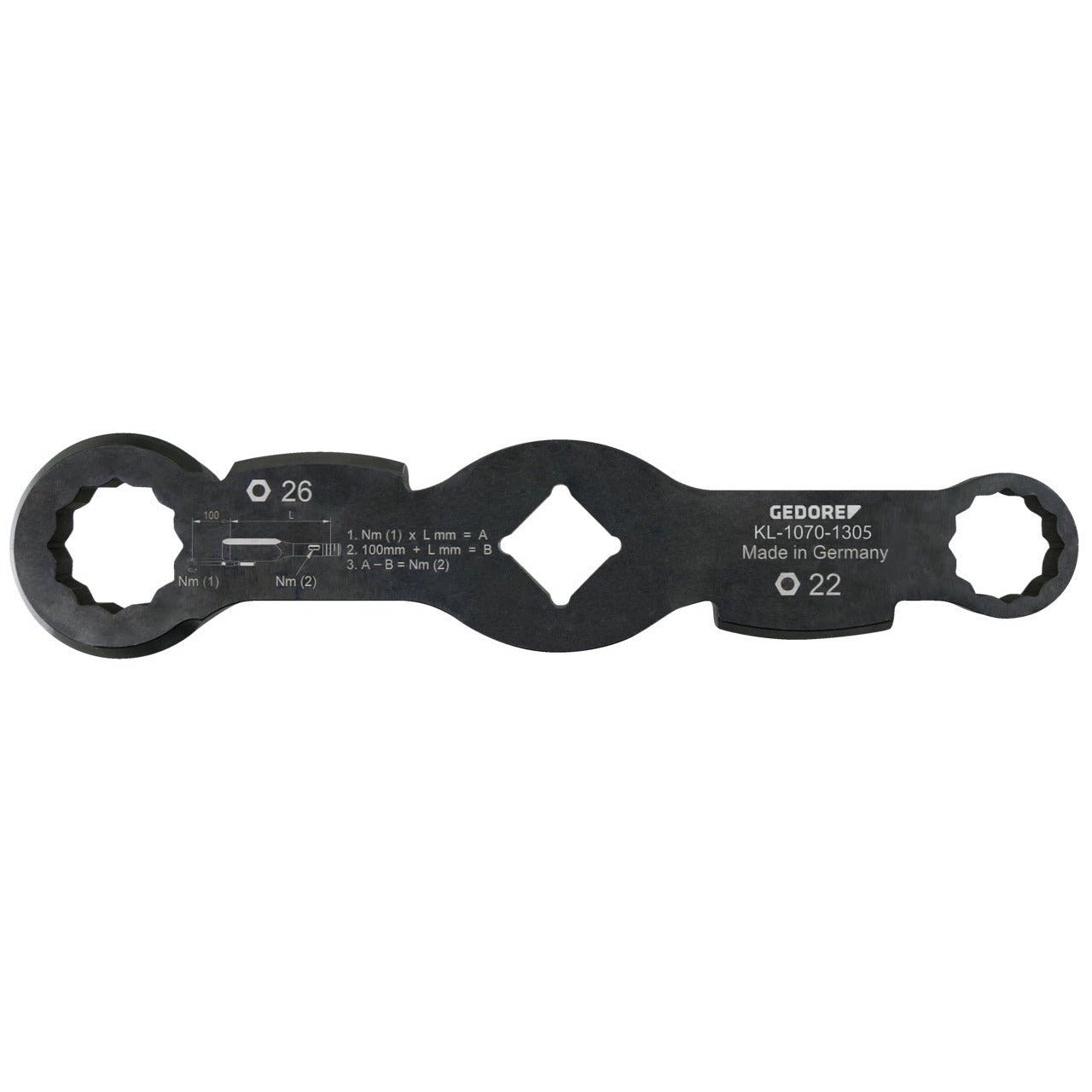 KL-1070-1305 - Llave de doble extremo, 22/26 mm (waf) - Ferrotecnia