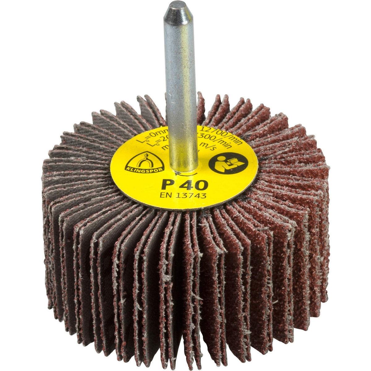 Klingspor 12979 - Muela de láminas con vástago KM 613, grano 60, 50 x 15 x 6 mm - Ferrotecnia