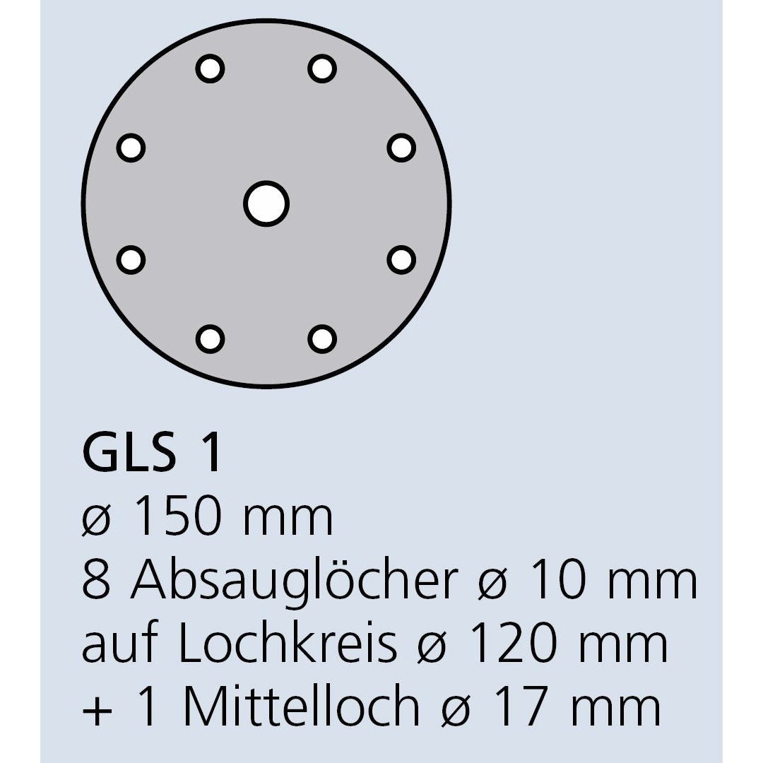 Klingspor 148379 - Disco de lija con velcro PS 33 BK, grano 150, 150 mm, perforación GLS1 - Ferrotecnia
