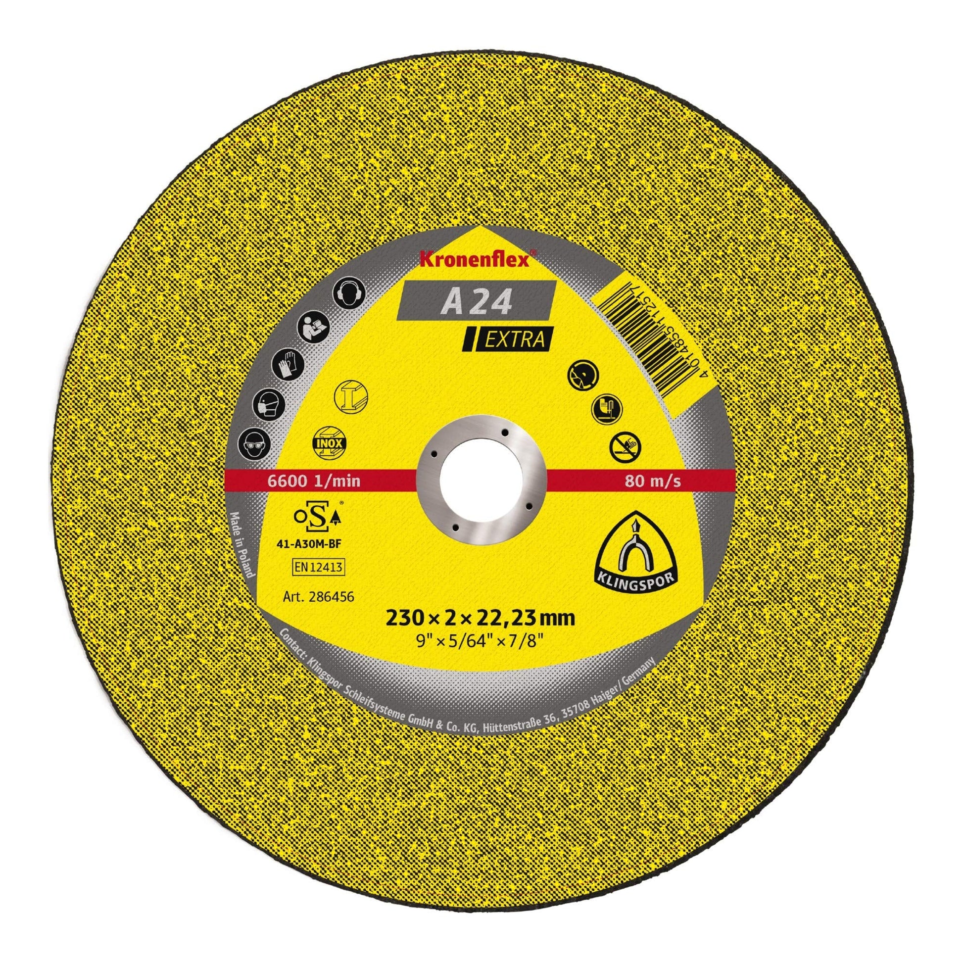 Klingspor 242138 - Disco de corte Kronenflex para metal A 24 Extra, 125 x 2,5 x 22,23 mm