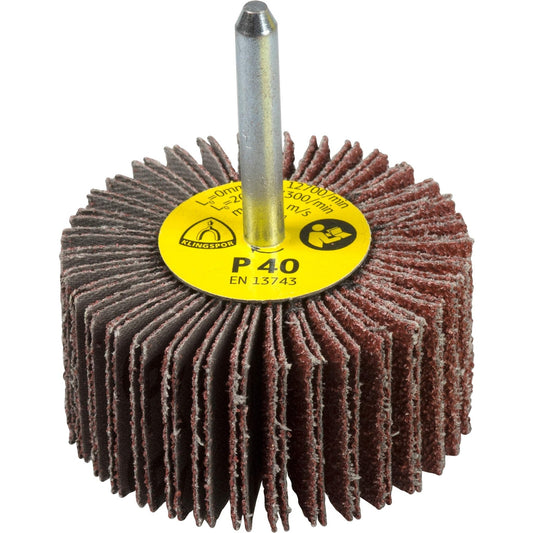 Klingspor 253817 - Muela de láminas con vástago KM 613, grano 40, 25 x 15 x 6 mm - Ferrotecnia