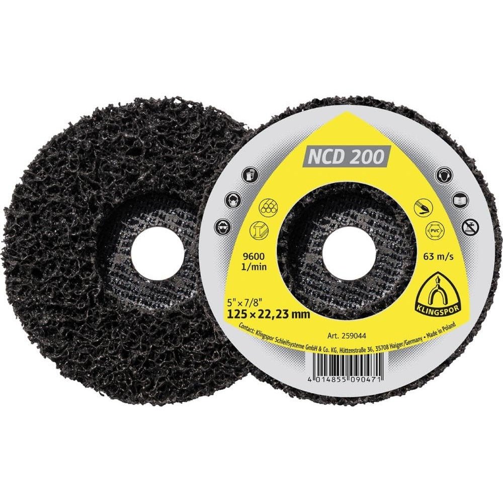 Klingspor 259044 - Disco de limpieza de no tejido NCD 200, 125 x 22,23 mm - Ferrotecnia