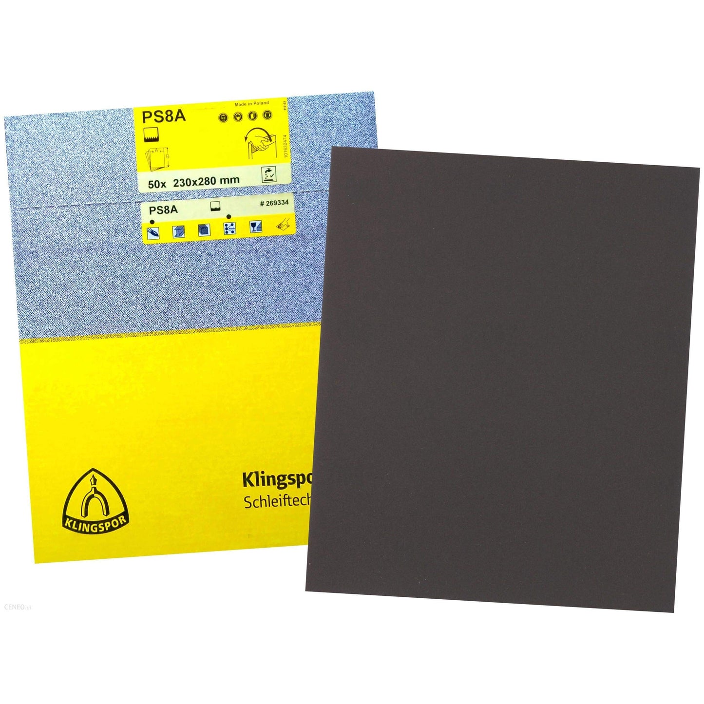 Klingspor 269289 - Hoja de lija al agua PS 8 A, grano P320, 230 x 280 mm (Lote de 50 uds)