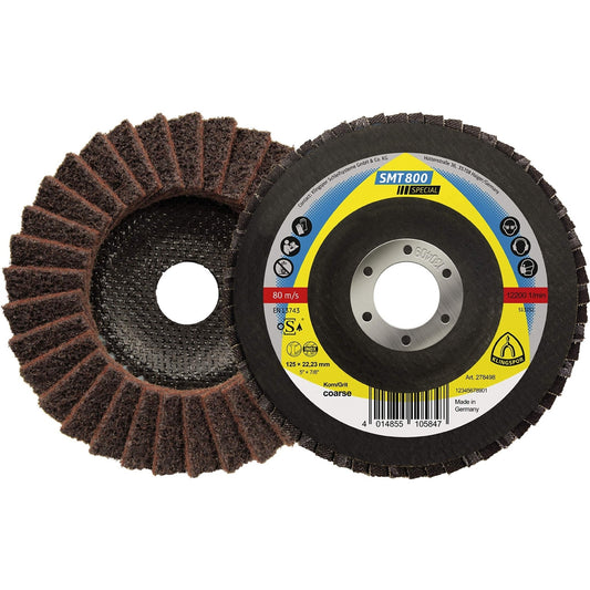 Klingspor 278499 - Disco de láminas de no tejido SMT 800, grado medio, 125 x 22,23 mm - Ferrotecnia