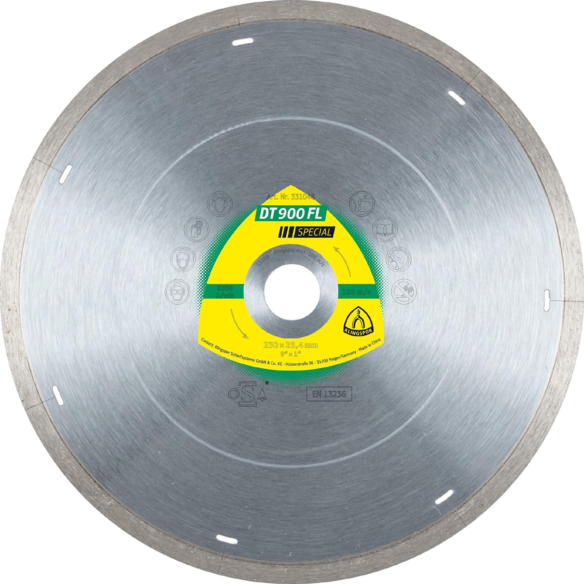 Klingspor 331043 - Disco de corte de diamante DT 900 FL para gres y cerámica, 125 x 22,23 mm
