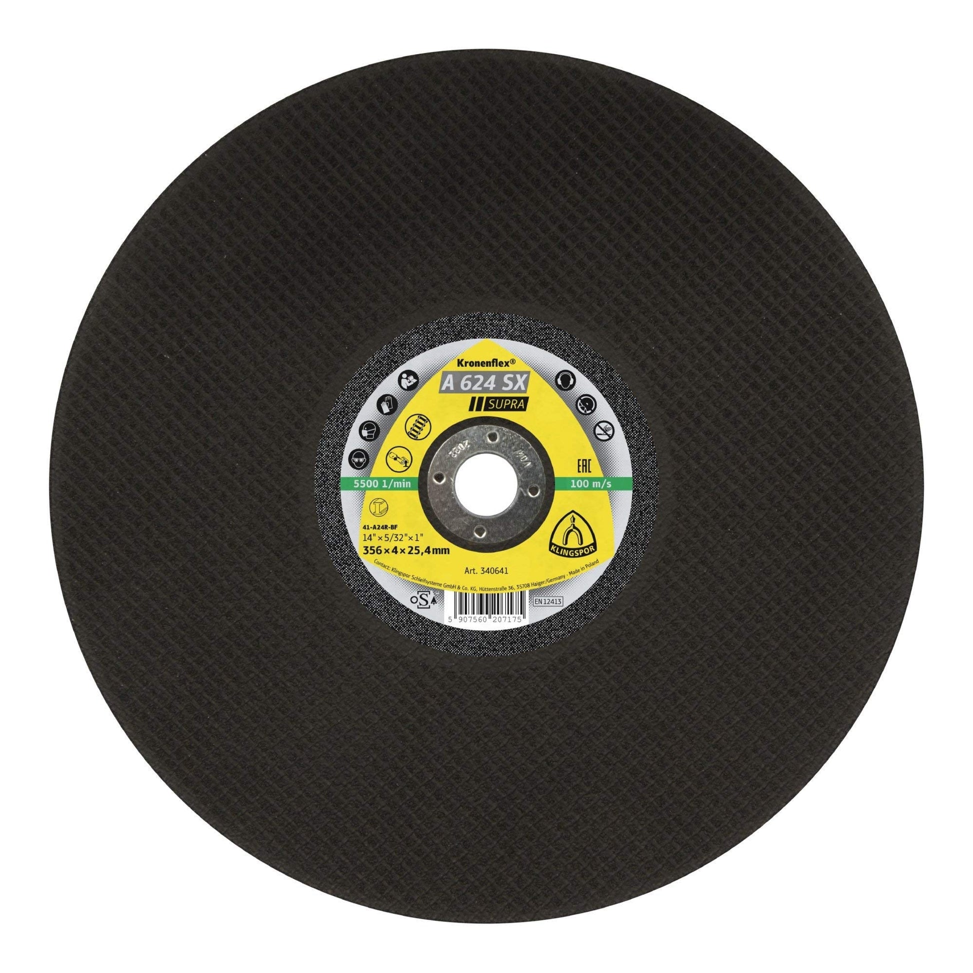 Klingspor 351436 - Disco de corte Kronenflex A 624 SX Supra para acero, 400 x 4 x 25,4 mm