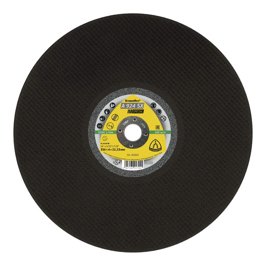 Klingspor 353097 - Disco de corte Kronenflex A 924 SX para raíles de ferrocarril, 350 x 4 x 25,4 mm
