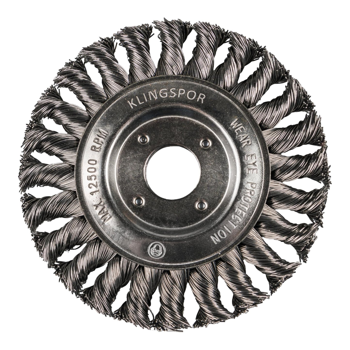 Klingspor 358311 - Cepillo circular BR 600 Z de alambre de acero trenzado, 115 x 14 mm, rosca M14
