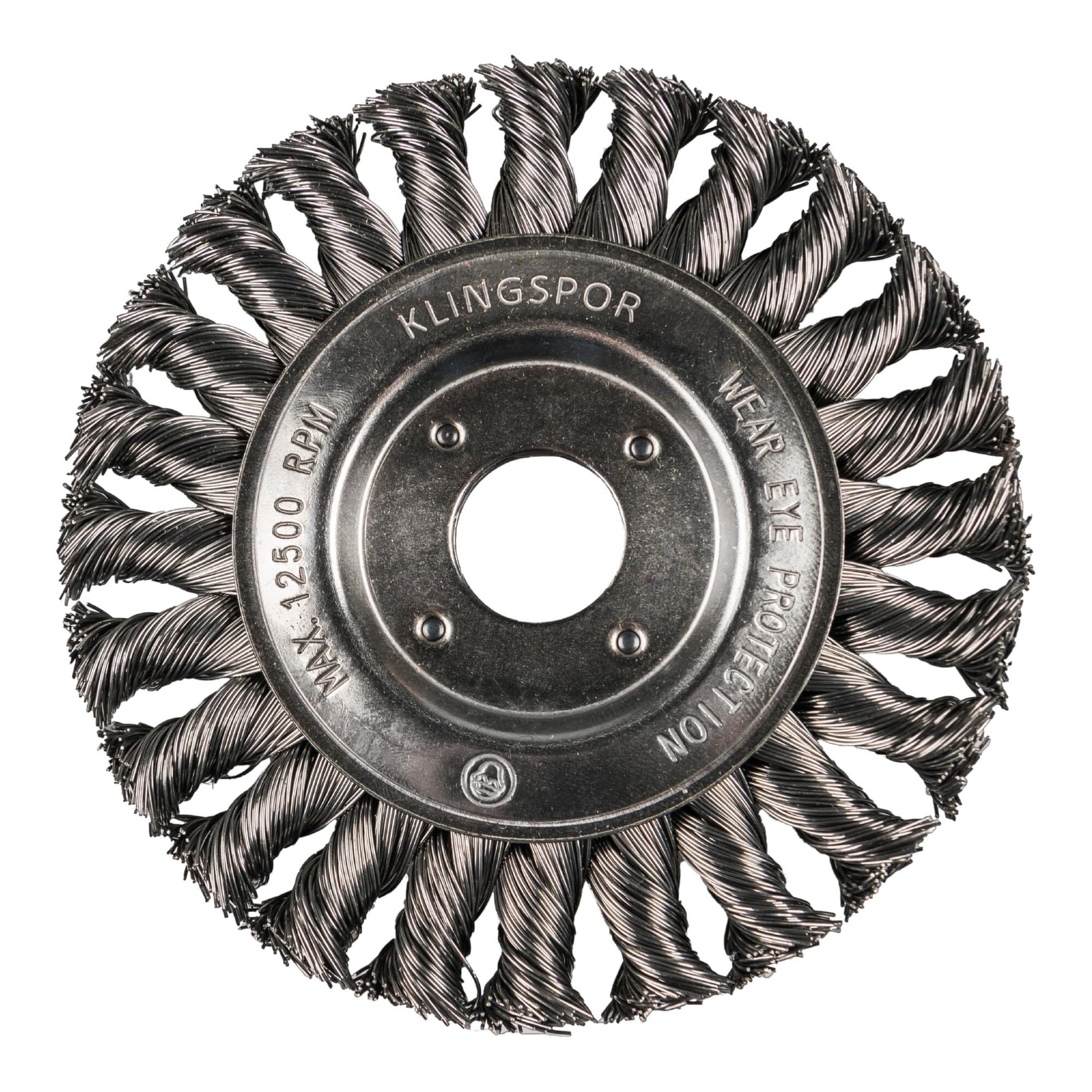 Klingspor 358311 - Cepillo circular BR 600 Z de alambre de acero trenzado, 115 x 14 mm, rosca M14