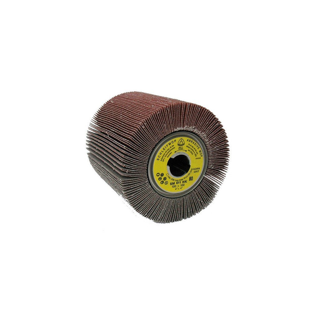 Klingspor 7326 - Rueda de láminas SM 611 S, grano 80, 100 x 100 x 19 mm