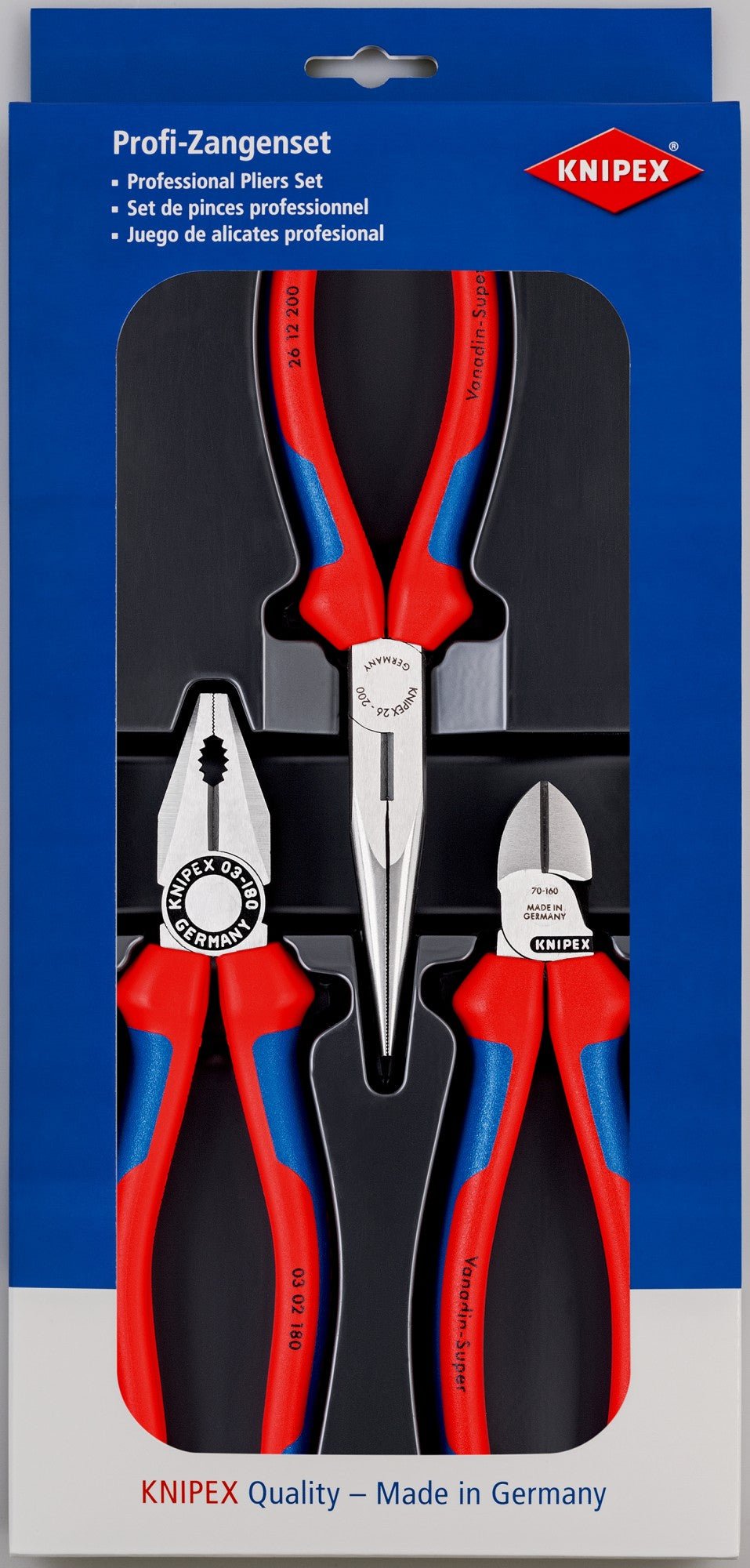 Knipex 00 20 11 - Juego de alicates Knipex "Bestseller" (3 piezas) - Ferrotecnia