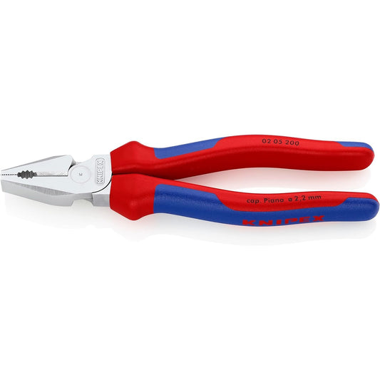 Knipex 02 05 200 - Alicate universal de fuerza Knipex 200 mm. con mangos bicomponentes