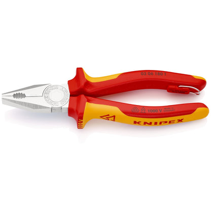 Knipex 0306180T - Insulated anti-fall universal pliers 180 mm