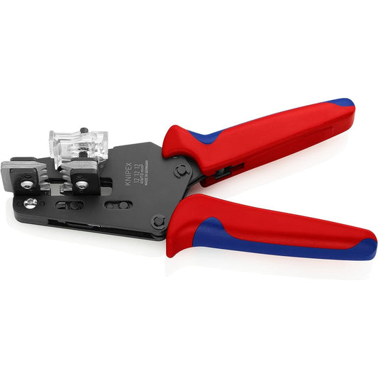 Knipex 12 12 12 - Pelacables de precisión para instalaciones fotovoltaicas Knipex 195 mm. con mangos bicomponentes
