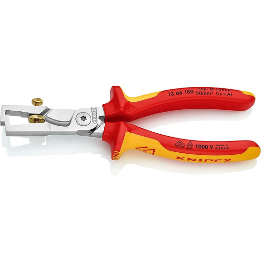 Knipex 13 66 180 - Alicate pelacables aislado VDE Knipex Strix® con mangos bicomponentes