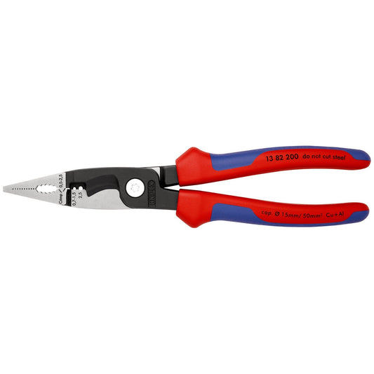 Knipex 13 82 200 - Alicate para instaladores Knipex 200 mm. con mangos bicomponentes