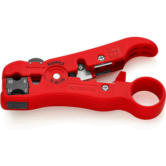 Knipex 16 60 06 SB - Cable stripper for Knipex coaxial and data cables (in self-service packaging)
