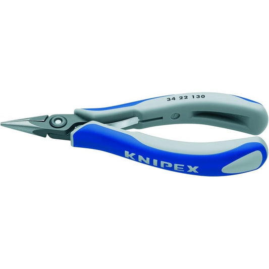 Knipex 34 22 130 - Precision pliers for electronic assembly with Knipex 135 mm semi-round mouths. with two-component handles