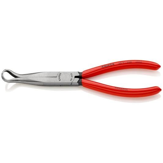 Knipex 38 91 200 - Knipex 200 mm mechanics pliers. with semi-round spoon-shaped mouths at a 45º angle and PVC handles
