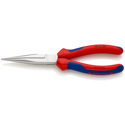 Knipex 3815200 -  Alicate para mecánicos, bocas rectas semiredondas - con mangos bicomponentes 200 mm