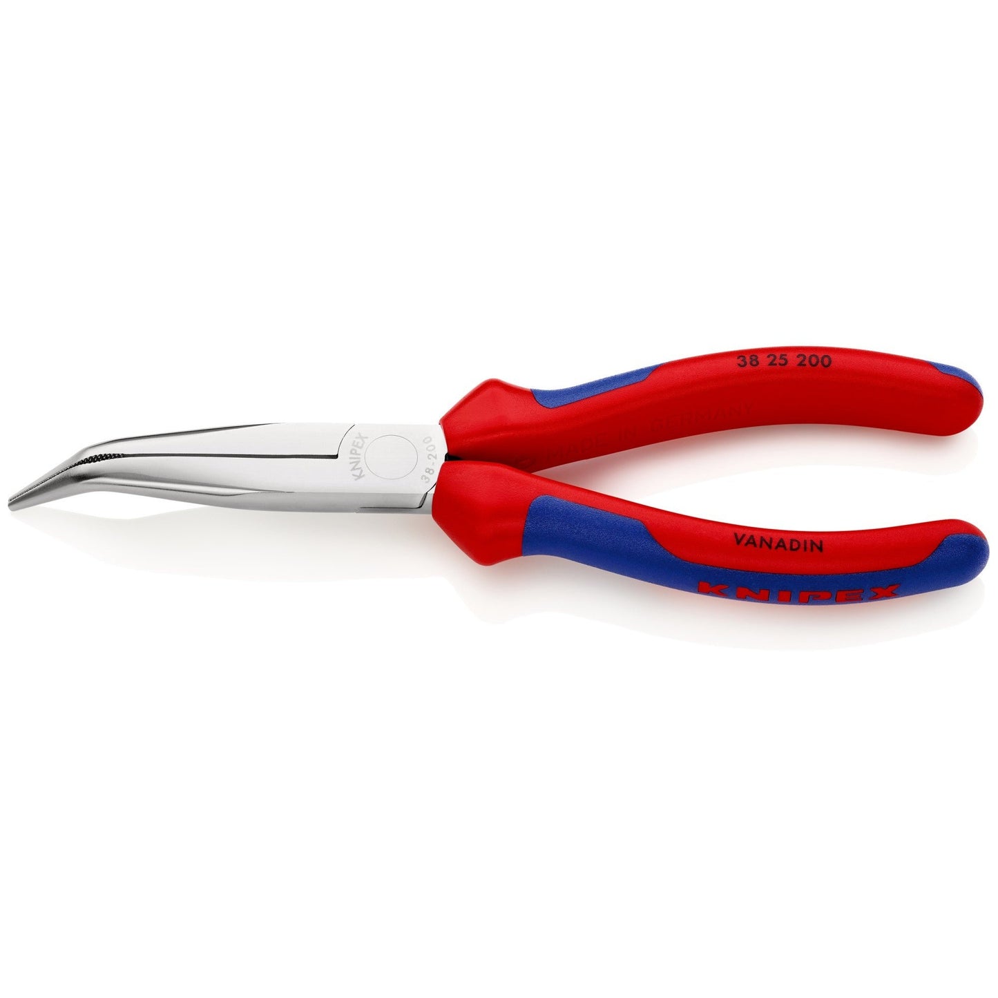 Knipex 3825200 - Mechanic's pliers, 40° semi-round jaws - with two-component handles 200 mm