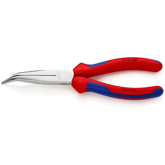 Knipex 3825200 -  Alicate para mecánicos, bocas 40º semiredondas - con mangos bicomponentes 200 mm