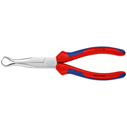 Knipex 3895200 -  Alicate para mecánicos, bocas 45º semiredondas para extraer bujías - con mangos bicomponentes 200