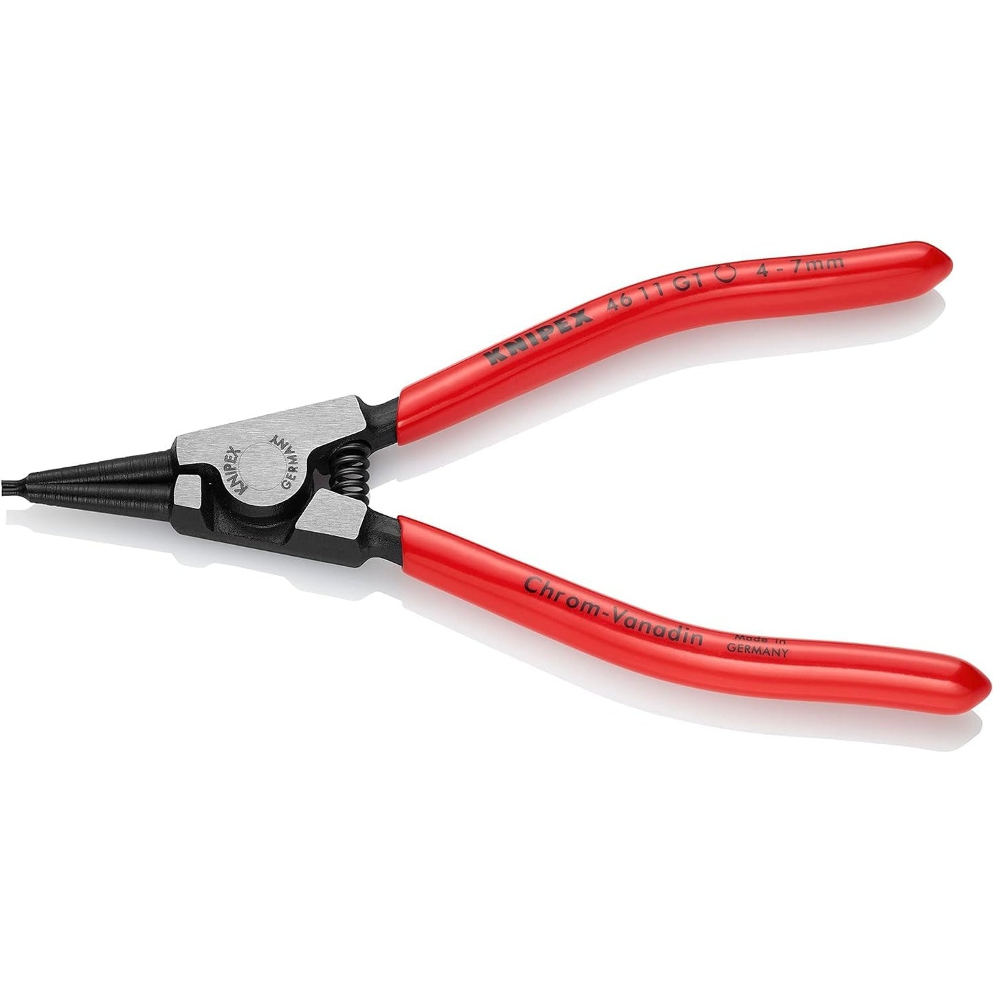 Knipex 46 11 G1 - Alicate recto con puntas de precisión para arandelas Knipex, para arandelas de 4,0 a 7,0 mm.