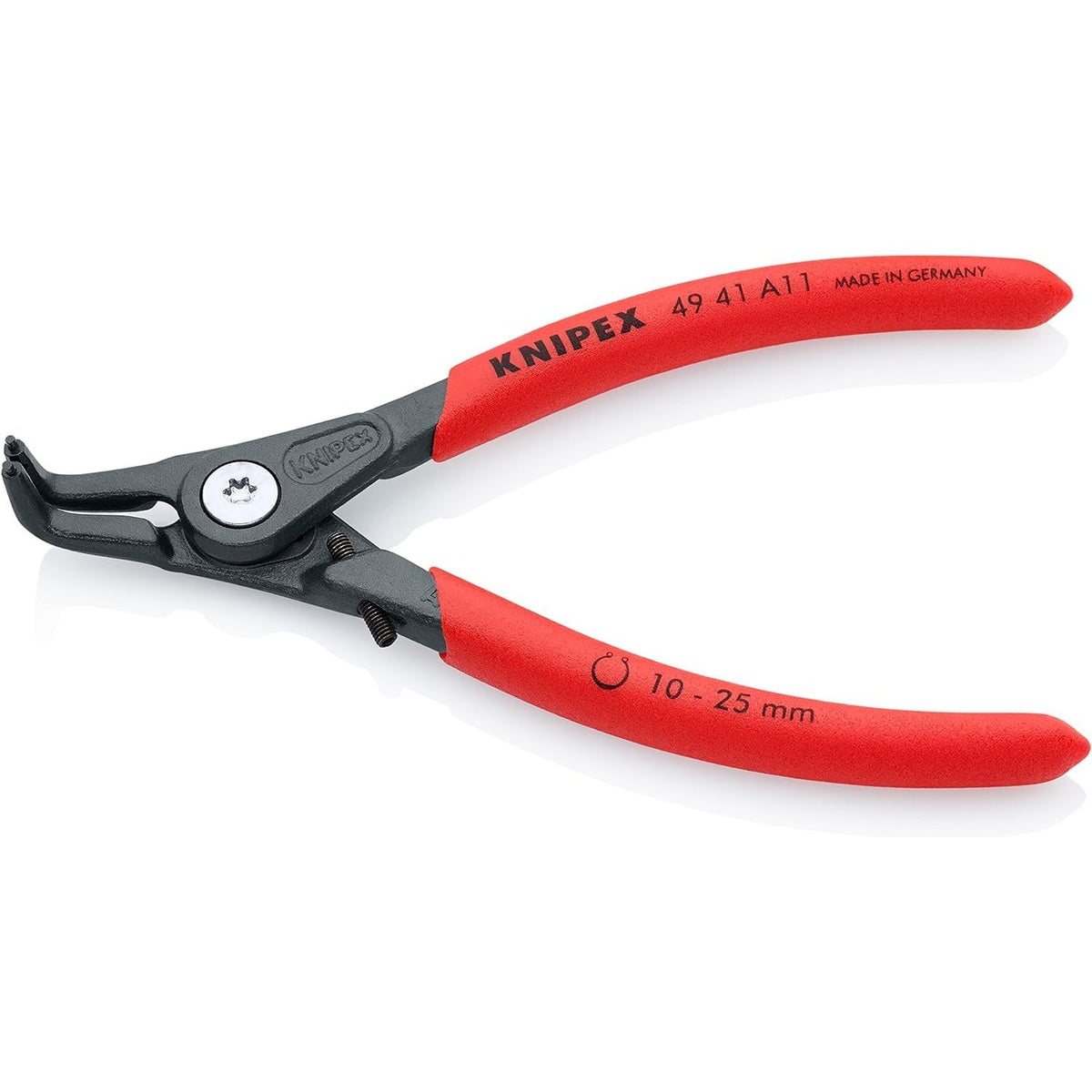 Knipex 49 41 A11 - Alicate de precisión con boca a 90º para arandelas exteriores Knipex, para arandelas de 10 a 25 mm.