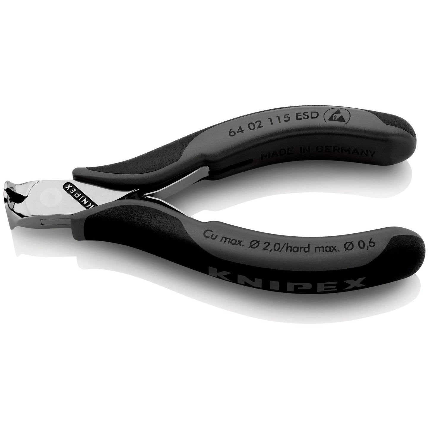 Knipex 64 02 115 ESD - Alicates de corte frontal para electrónica ESD