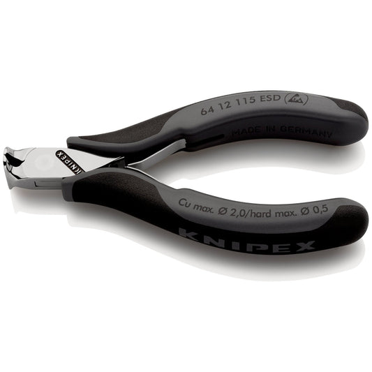 Knipex 64 12 115 ESD - Alicates de corte frontal para electrónica ESD - Ferrotecnia