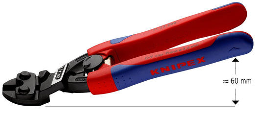 Knipex 7122200 - Cortante articulado Cobolt® con muelle (bocas a 20º) - con mangos bicomponentes 200 mm - Ferrotecnia