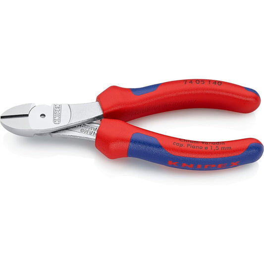Knipex 74 05 140 - Alicate de corte diagonal de fuerza Knipex 140 mm. con mangos bicomponentes