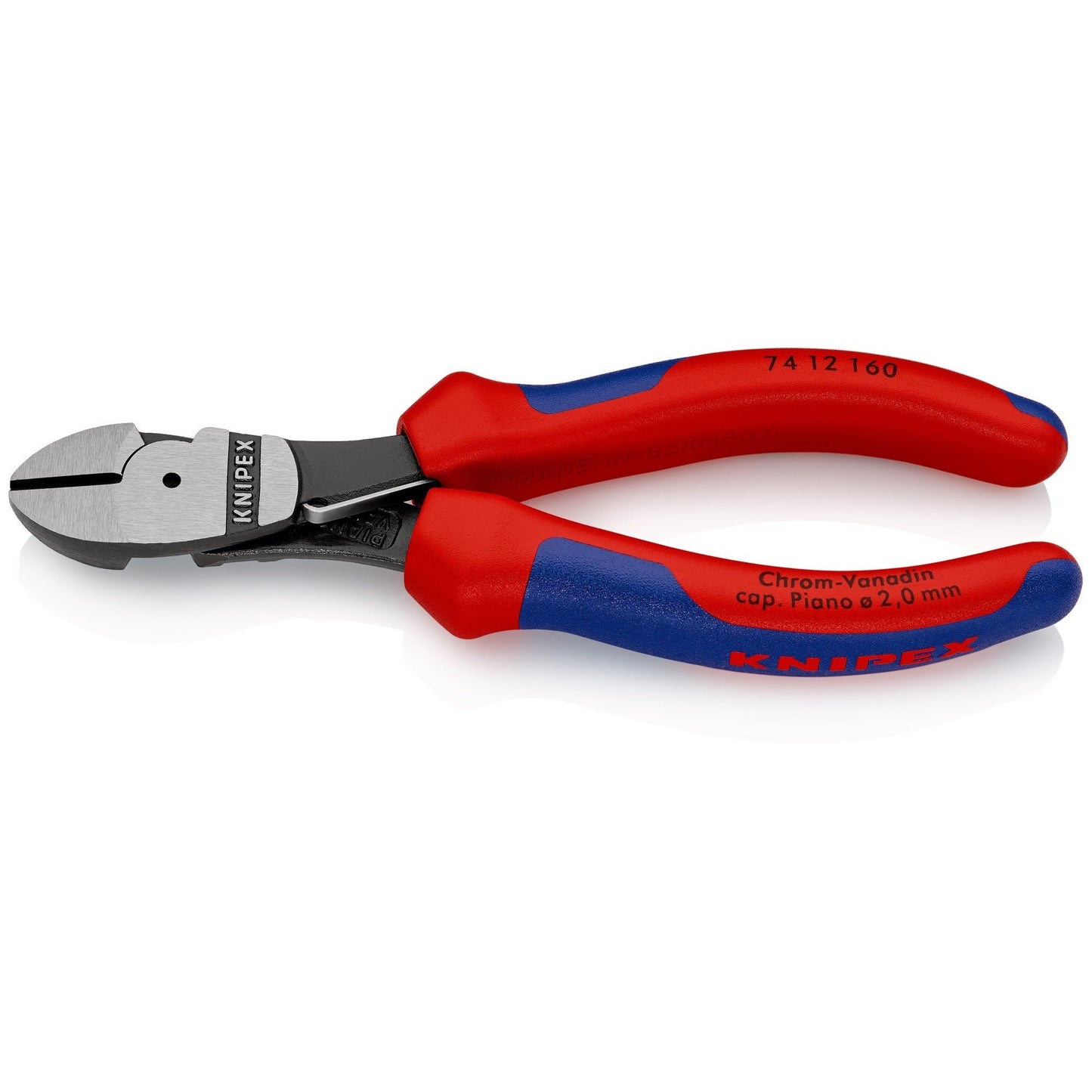 Knipex 74 12 160 - Knipex 160 mm force diagonal cutting pliers. with two-component handles and automatic opening spring