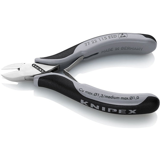 Knipex 7722115ESD -  Alicate de corte diagonal para electrónica ESD 115 mm