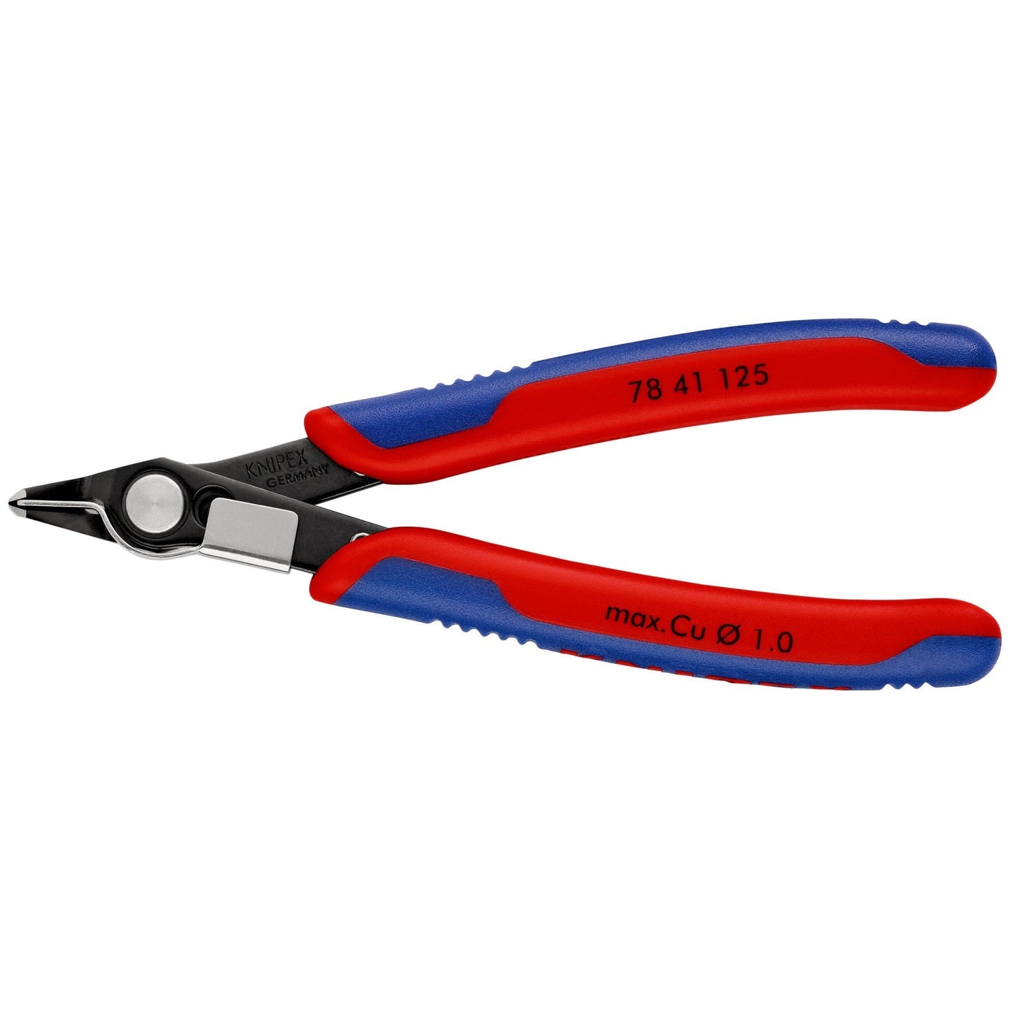 Knipex 7841125 -  Alicate de corte para electrónica Super Knips (cabeza estrecha, con muesca) 125 mm