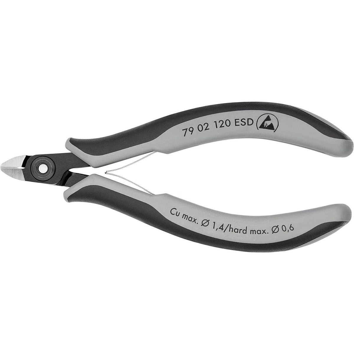 Knipex 79 02 120 ESD - Alicate de precisión de corte diagonal para electrónica ESD Knipex 120 mm. - Ferrotecnia
