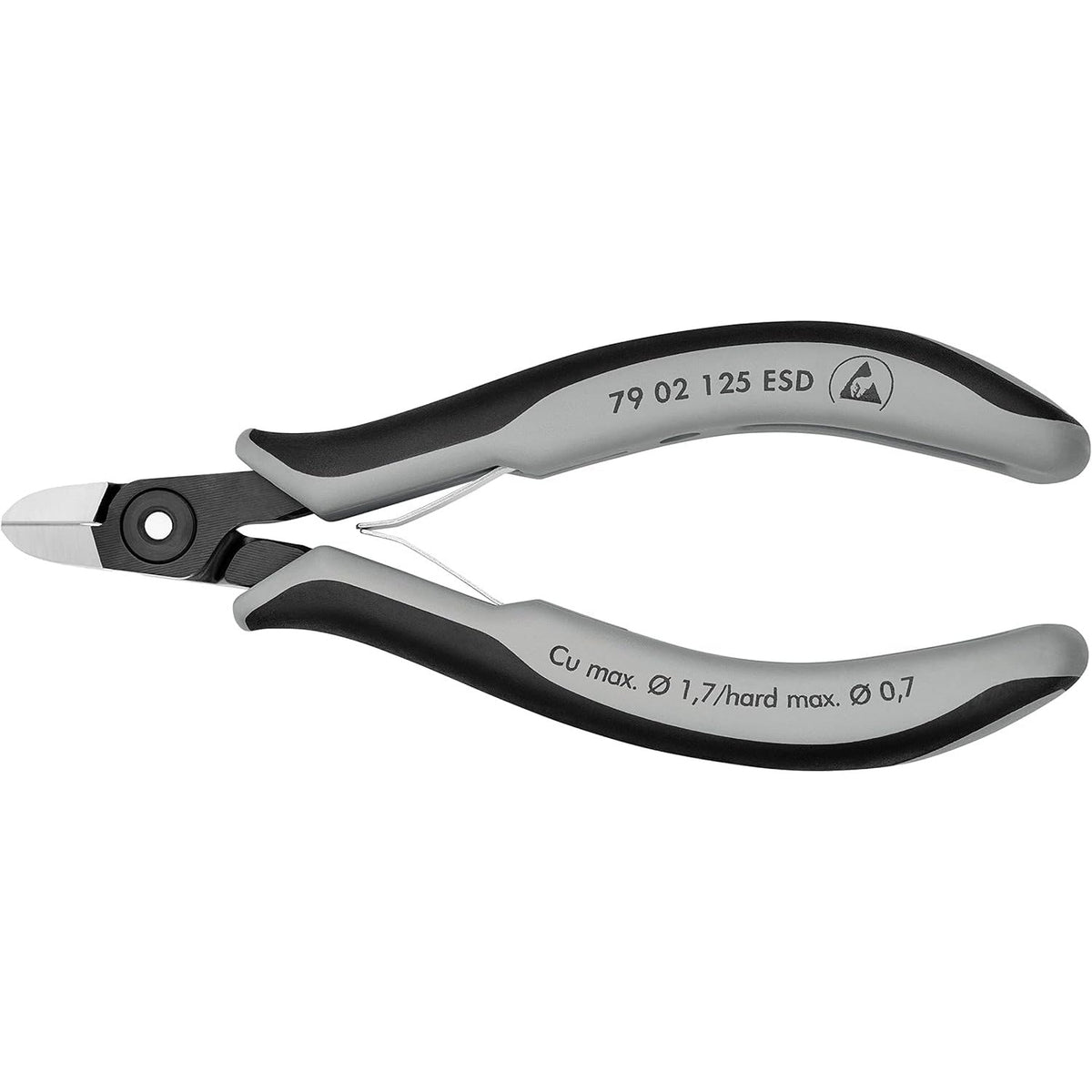 Knipex 79 02 125 ESD - Alicate de precisión de corte diagonal para electrónica ESD Knipex 125 mm. - Ferrotecnia