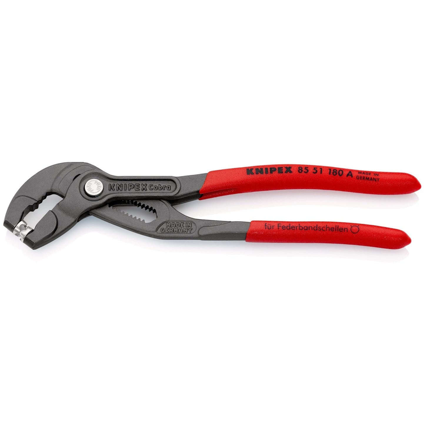 Knipex 85 51 180 A - Tenaza para abrazaderas Knipex 180 mm. con mangos PVC