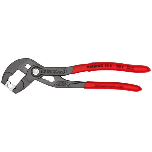 Knipex 85 51 180 C SB - Pliers for Knipex Click clamps 180 mm. with PVC handles (in self-service packaging)