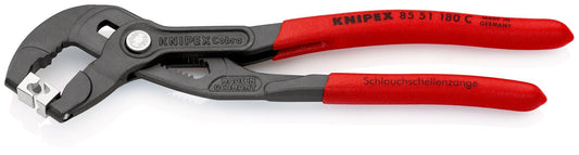 Knipex 85 51 180 C - Tenaza para abrazaderas Click Knipex 180 mm. con mangos PVC - Ferrotecnia