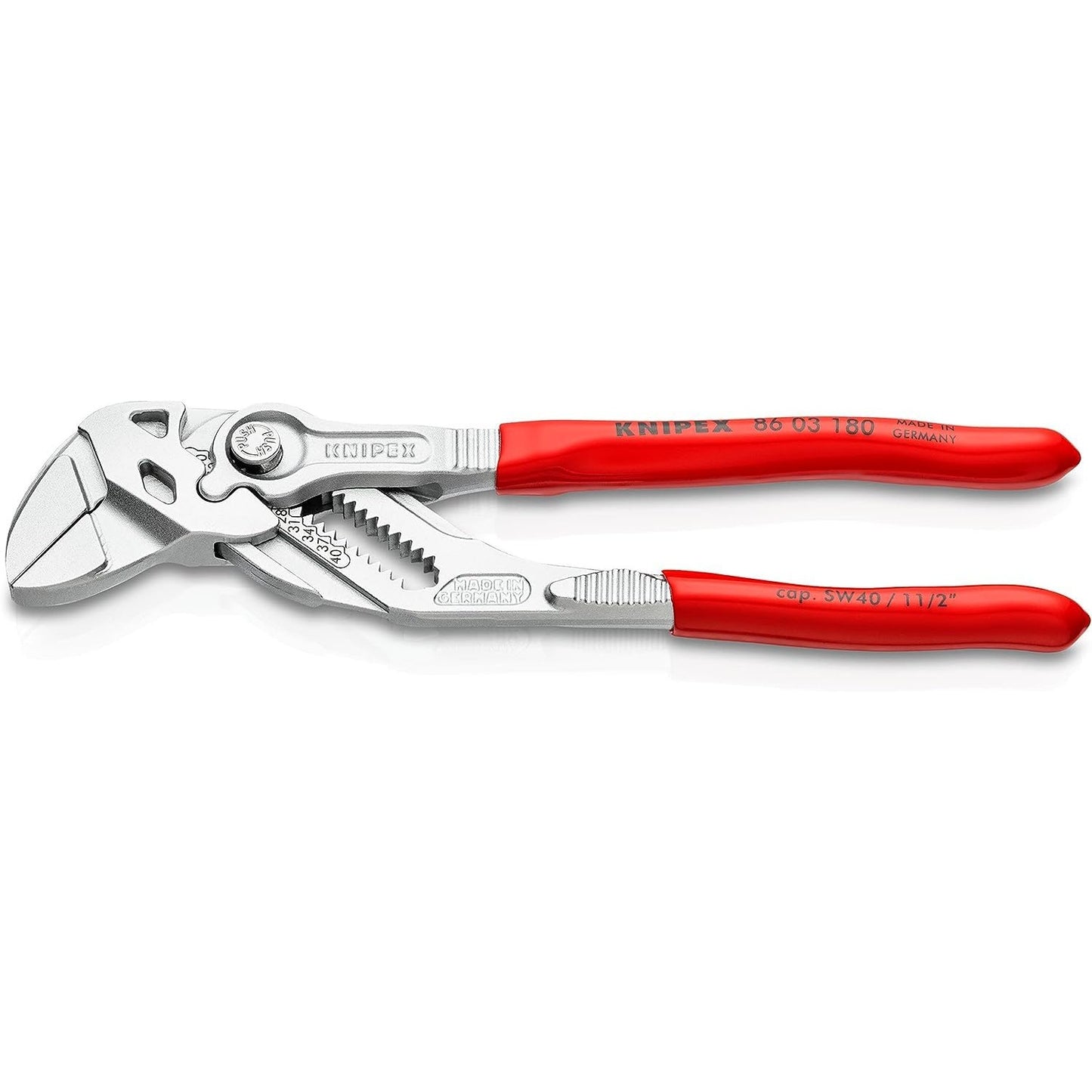 Knipex 86 03 180 SB - Knipex wrench pliers 180 mm. with PVC handles (in self-service packaging)