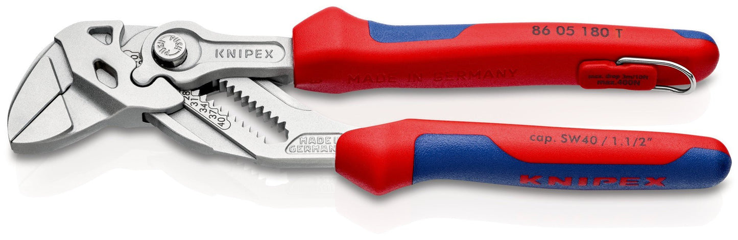 Knipex 86 05 250 T - Tenaza llave Knipex 250 mm. con mangos bicomponentes y sistema anticaída - Ferrotecnia
