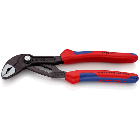 Knipex 87 02 180 SB - Knipex Cobra® 180 mm pliers. with two-component handles (in self-service packaging)