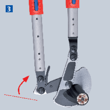 Knipex 95 32 038 - Tijeras cortacables con mangos telescópicos y acodables - Ferrotecnia