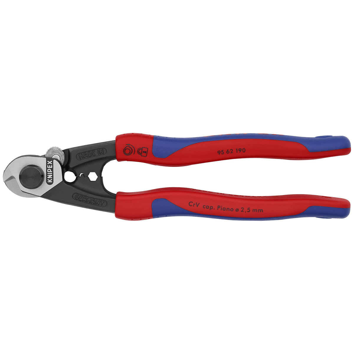 Knipex 95 62 190 - Cable cutter for Knipex 190 mm stranded cable. with two-component handles