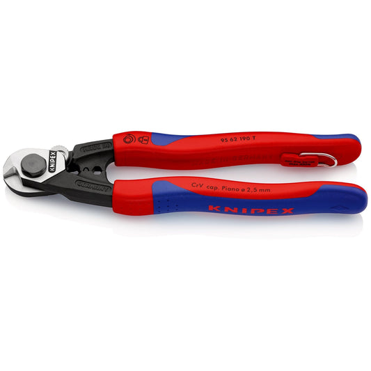 Knipex 9562190T - Cable cutter for braided cable, anti-drop, 190 mm