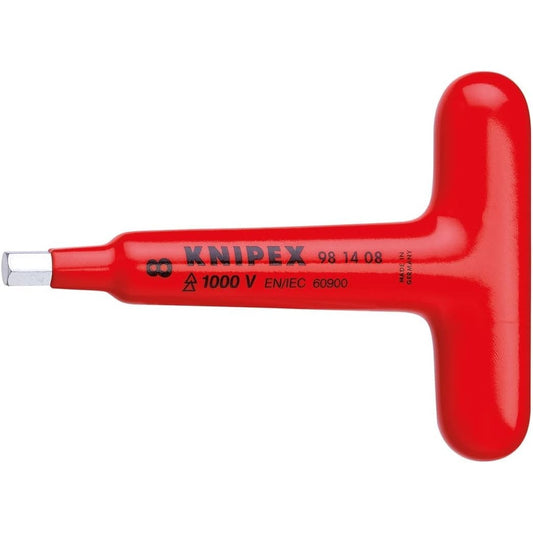 Knipex 98 14 08 - VDE Insulated T-Handle Wrench Knipex HEX 8.0 mm.