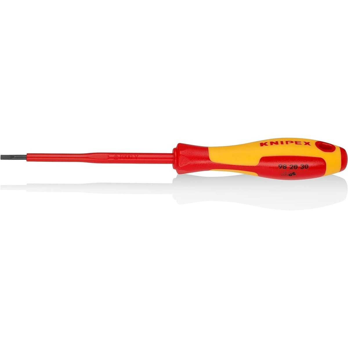 Knipex 98 20 30 - Tournevis isolé Knipex VDE tête plate 3,0 mm.